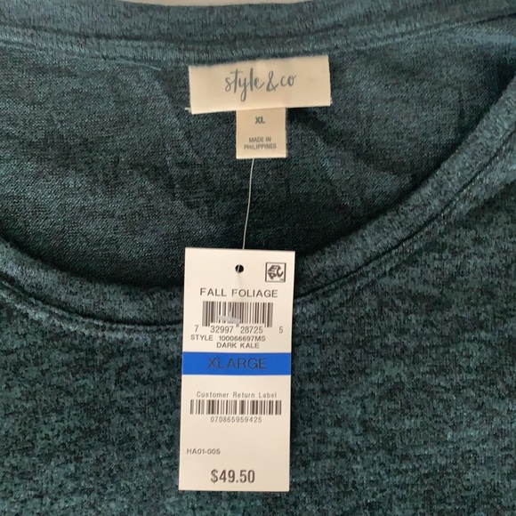 Green heathered top/sweater - Picture 6 of 6